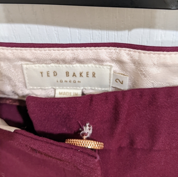 Ted Baker Maroon Suit Trousers with side detail - Picture 10 of 10